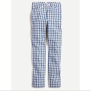 NWT J.Crew 10" Vintage Straight Jean in Gingham